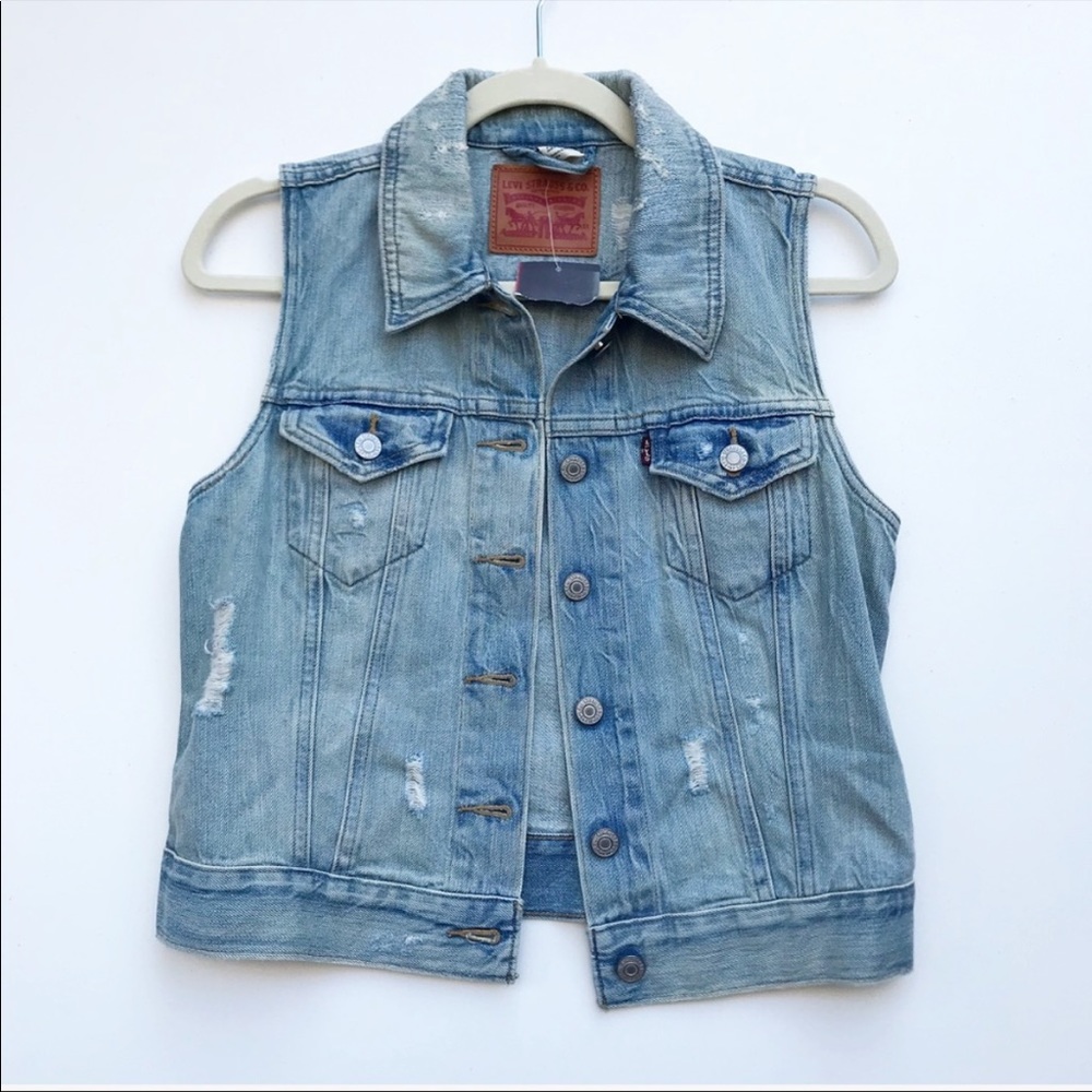 Levi’s Evil Eye Jacket Denim Vest Blue S - Picture 12 of 12